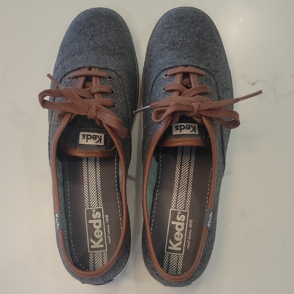 Keds Charcoal and Chestnut Lace-Up Sneakers